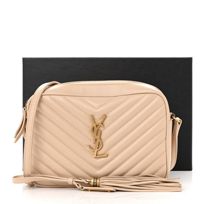 Saint Laurent Calfskin Matelasse Monogram Lou Camera Bag Nude Powder 3 of 11