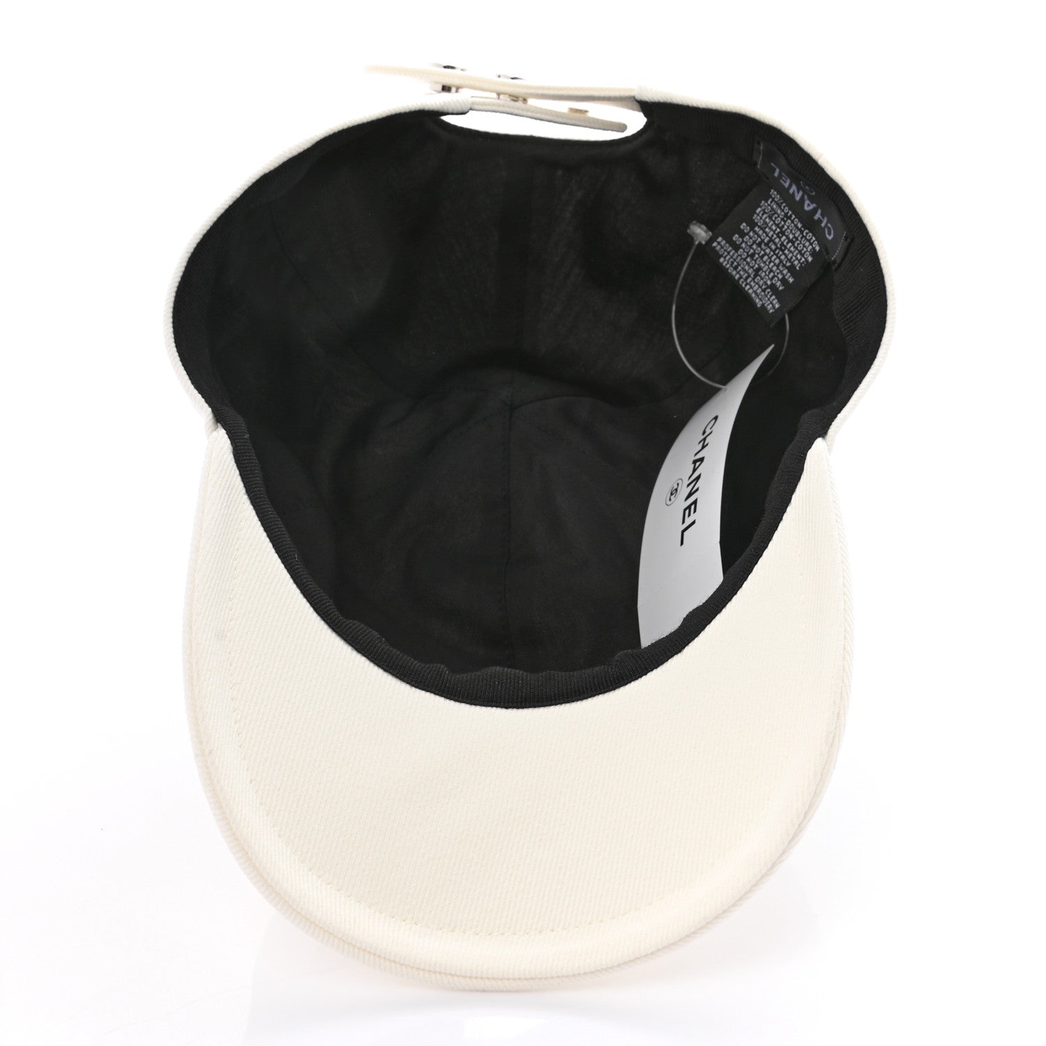 Chanel Cotton Sequin CC Cap Hat Ivory 7 of 8