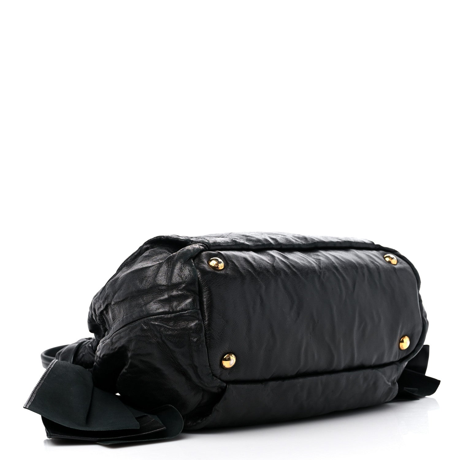 Prada Nappa Bow Tote Black Black 4 of 17