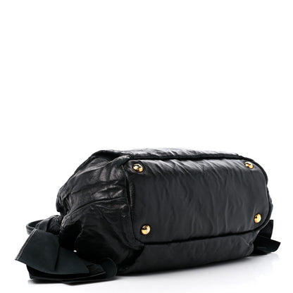 Prada Nappa Bow Tote Black Black 4 of 17