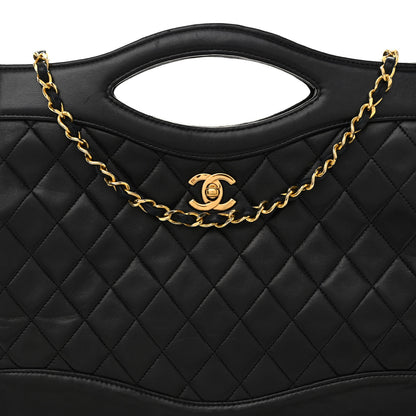 Chanel Lambskin Quilted 31 Shopping Bag Black 8 of 10