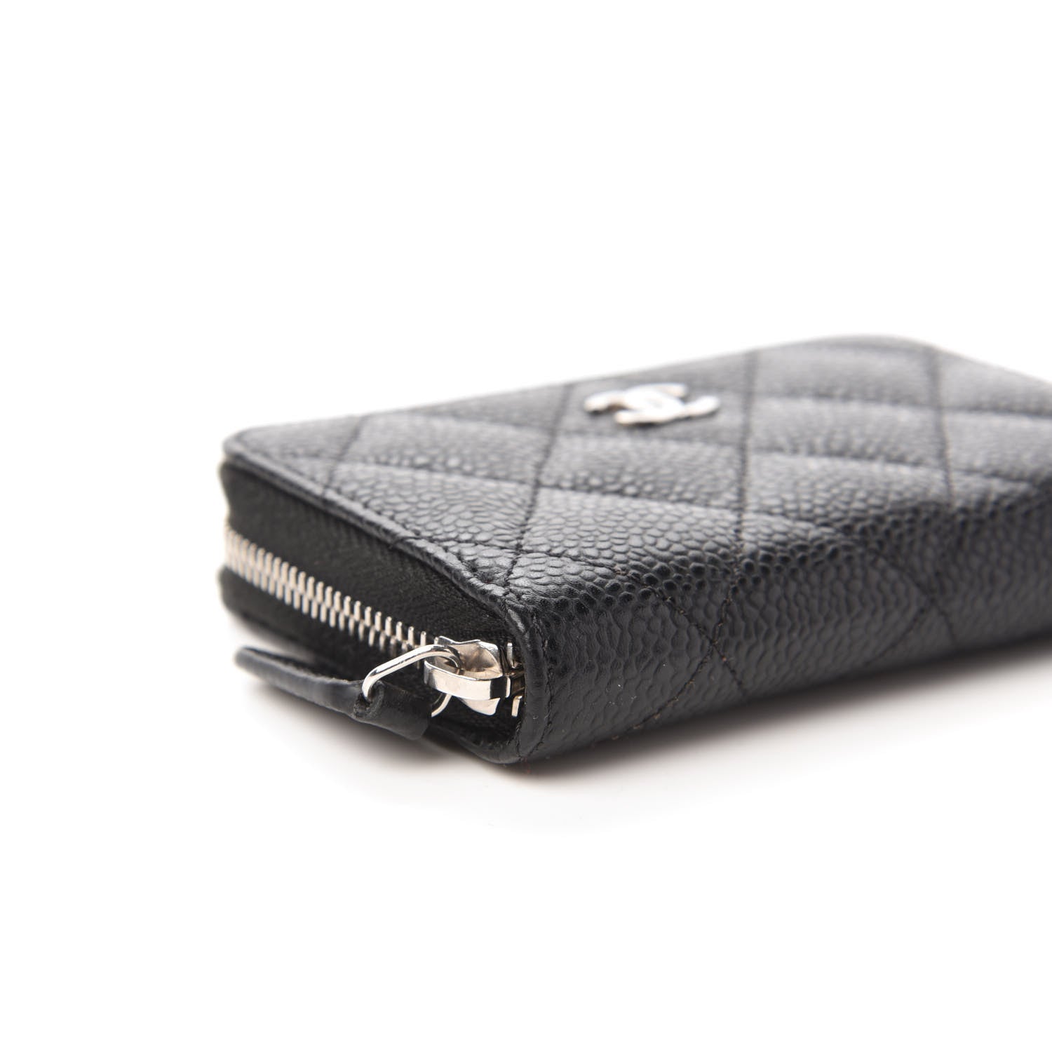 Chanel Caviar Quilted Zip Coin Purse Black 6 of 10