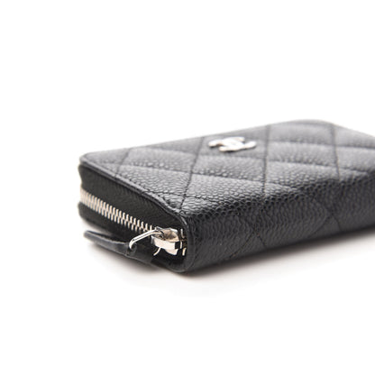 Chanel Caviar Quilted Zip Coin Purse Black 6 of 10