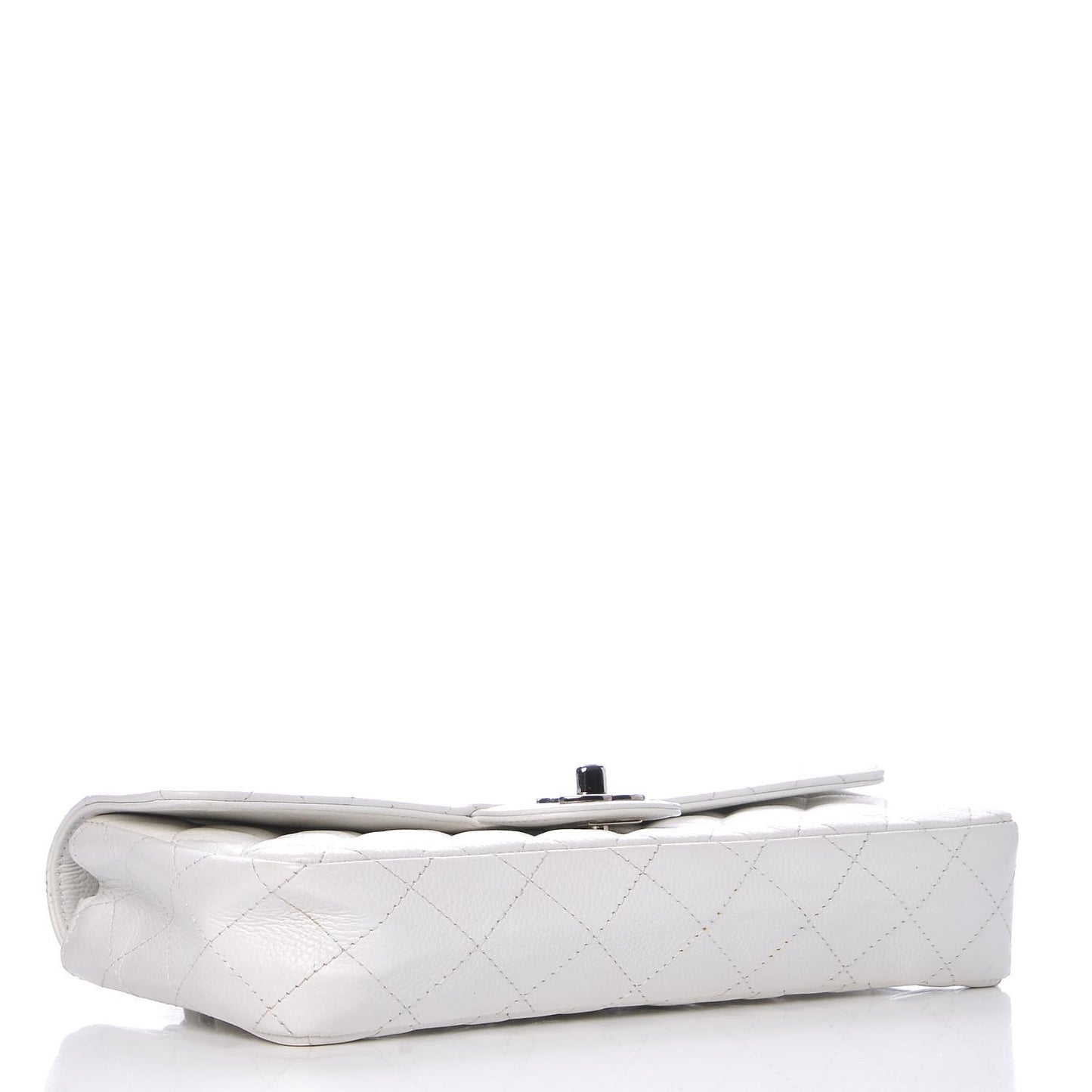 Caviar Quilted East West Flap White