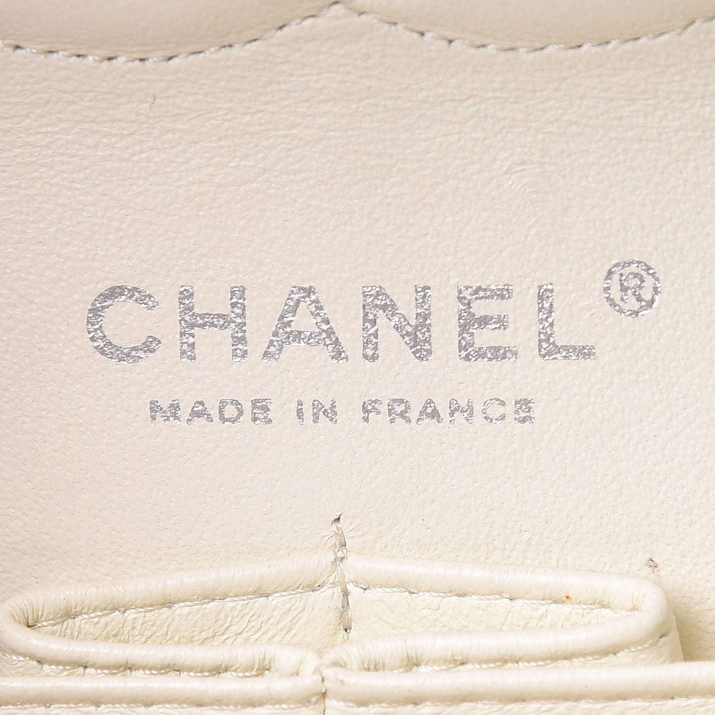 Caviar Quilted Medium Double Flap White