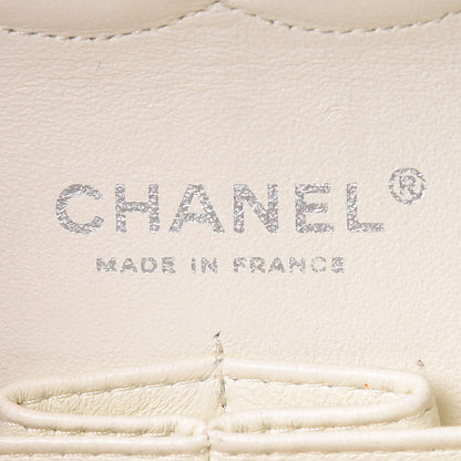 Chanel Caviar Quilted Medium Double Flap White 10 of 13