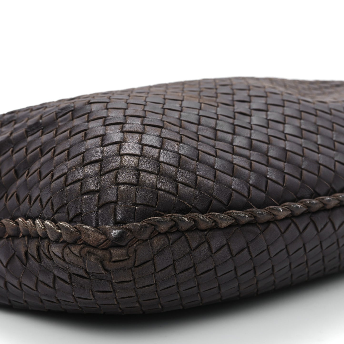 Nappa Intrecciato Large Veneta Hobo Ebano