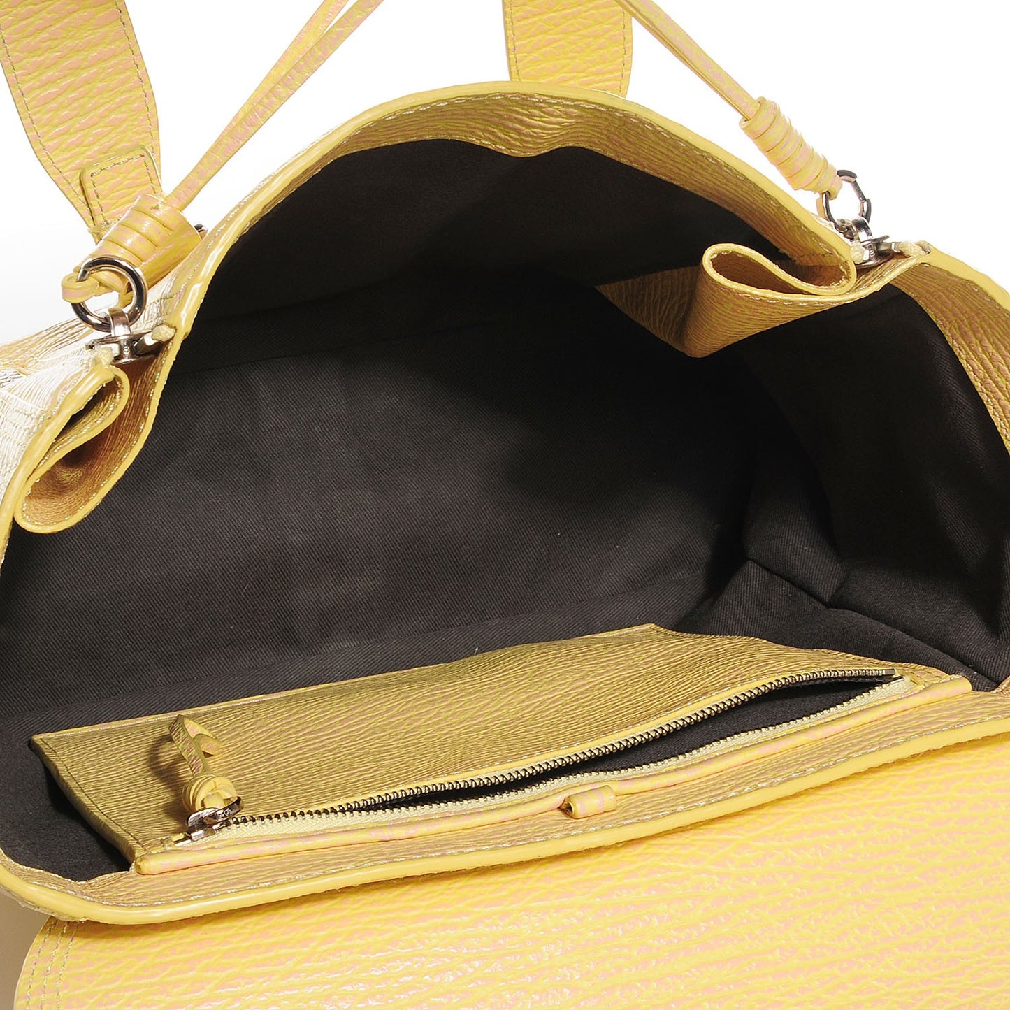 3.1 Textured Calfskin Medium Pashli Satchel Pollen Buff