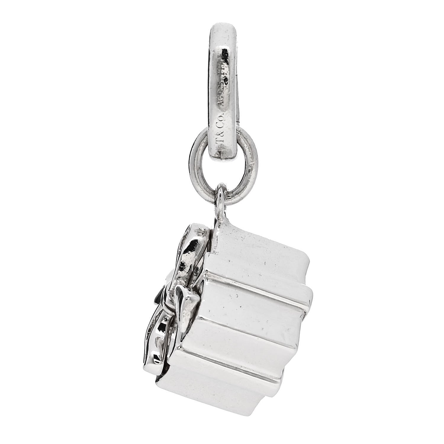 Tiffany Sterling Silver Box Charm Pendant 3 of 6