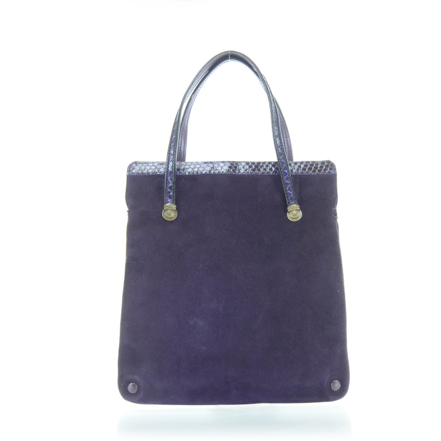 Marc Jacobs Suede and Python Trim Evening Bag Violet 1 of 8
