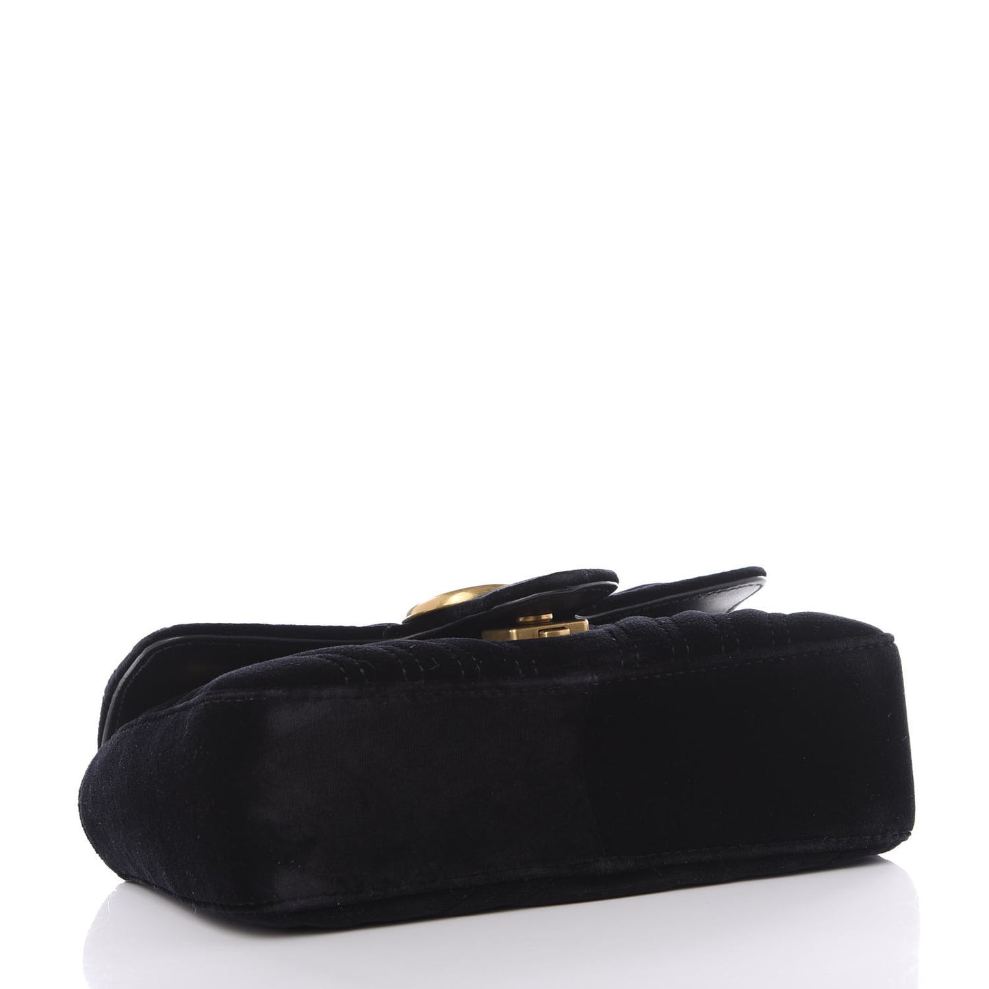 Velvet Matelasse Mini GG Marmont Shoulder Bag Black