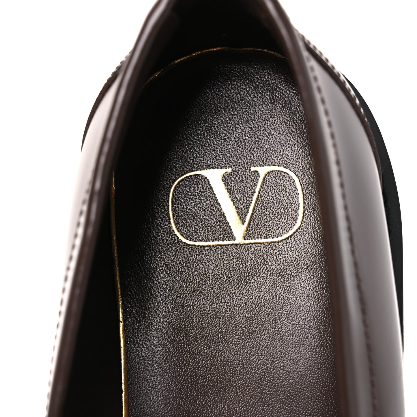 Calfskin Vlogo Loafers 39.5 Cacao