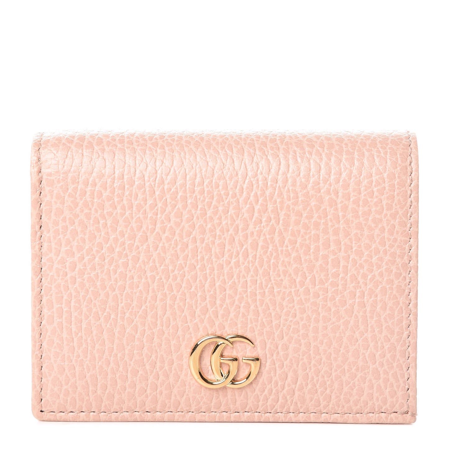 Dollar Calfskin GG Marmont Card Case Perfect Pink