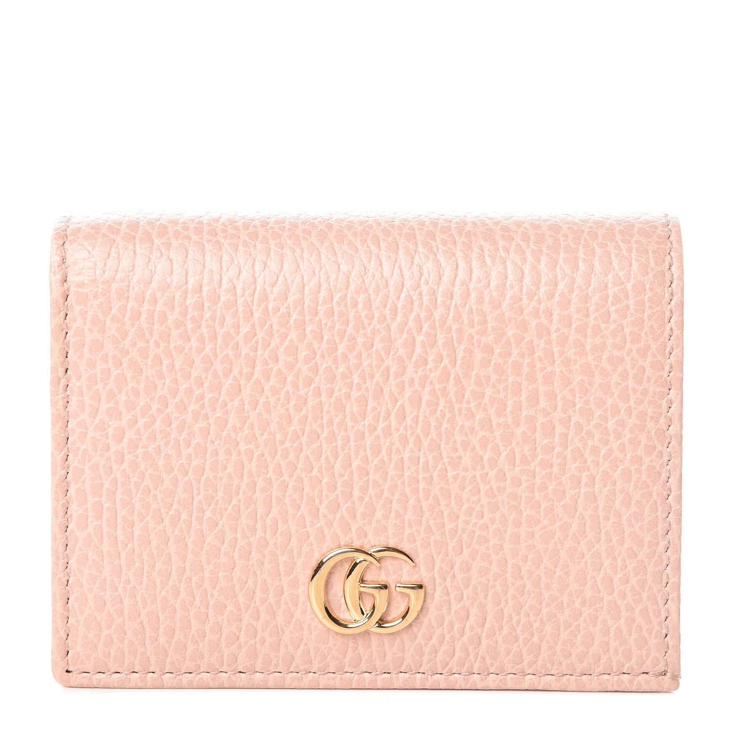 Gucci Dollar Calfskin GG Marmont Card Case Perfect Pink 1 of 8