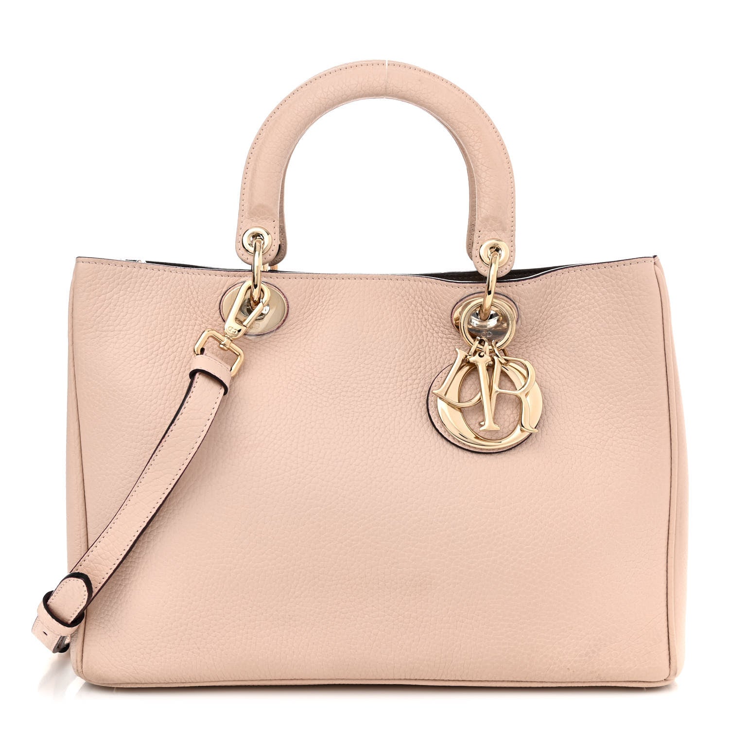 Christian Dior Bullcalf Medium Diorissimo Tote Rose Poudre 3 of 14