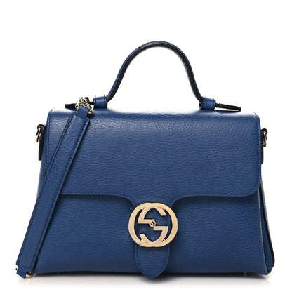 Gucci Dollar Calfskin Interlocking G Top Handle Shoulder Bag Caspian 1 of 11