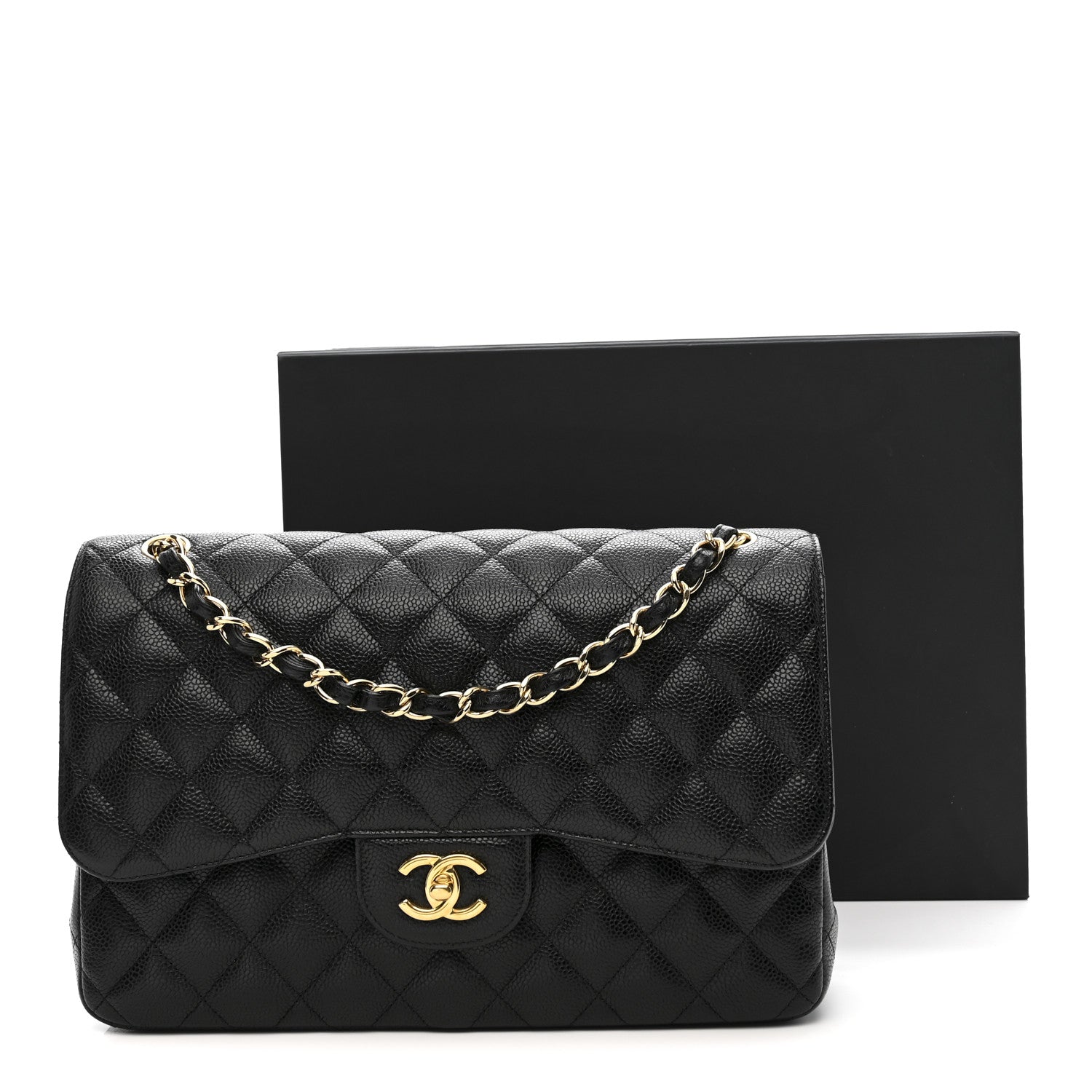 Chanel Caviar Quilted Jumbo Double Flap Black 11 of 11