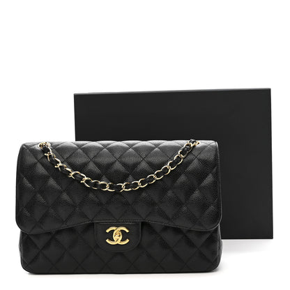 Chanel Caviar Quilted Jumbo Double Flap Black 11 of 11