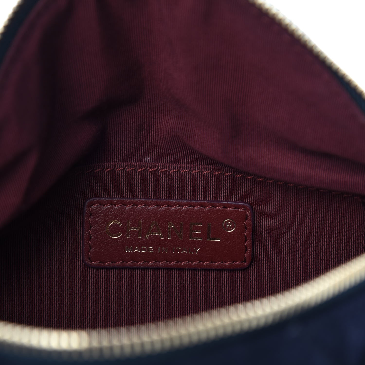 Chanel Wool Lambskin Quilted Paris Hamburg Charms Waist Bag Dark Navy 8 of 10