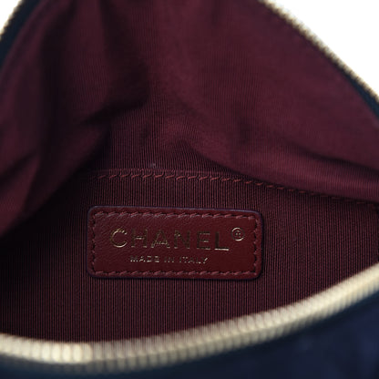 Chanel Wool Lambskin Quilted Paris Hamburg Charms Waist Bag Dark Navy 8 of 10