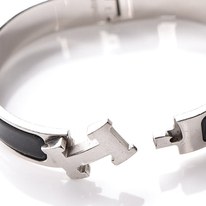 Hermes Enamel Narrow Clic Clac H Bracelet PM Black 4 of 6