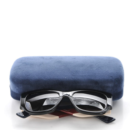 Gucci Acetate Web Oversized Frame Rectangle Sunglasses GG0276S Black 9 of 9