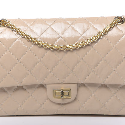 Chanel Distressed Patent Quilted 2.55 Reissue 226 Flap Beige 13 of 13
