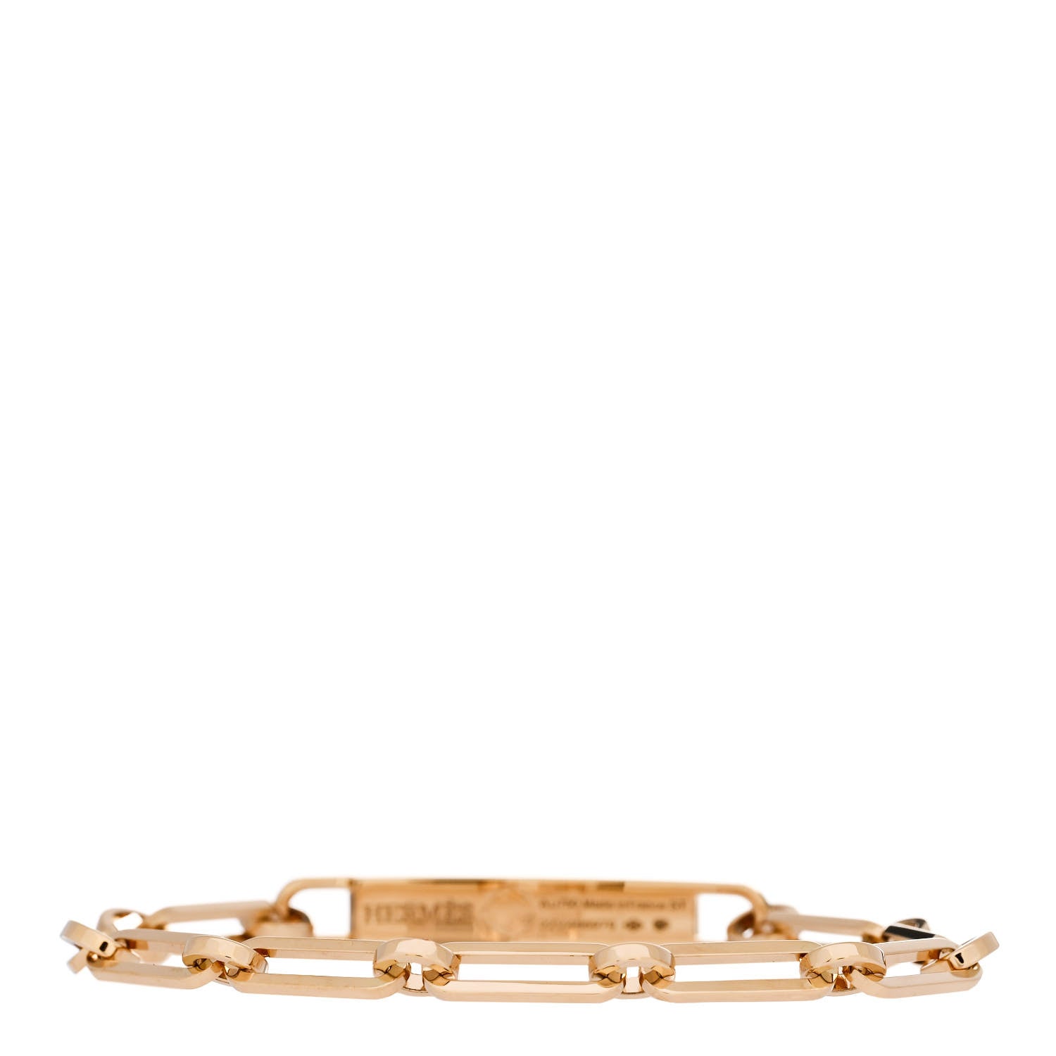 Hermes 18K Yellow Gold Diamond Pave PM Kelly Chaine Bracelet ST 2 of 4