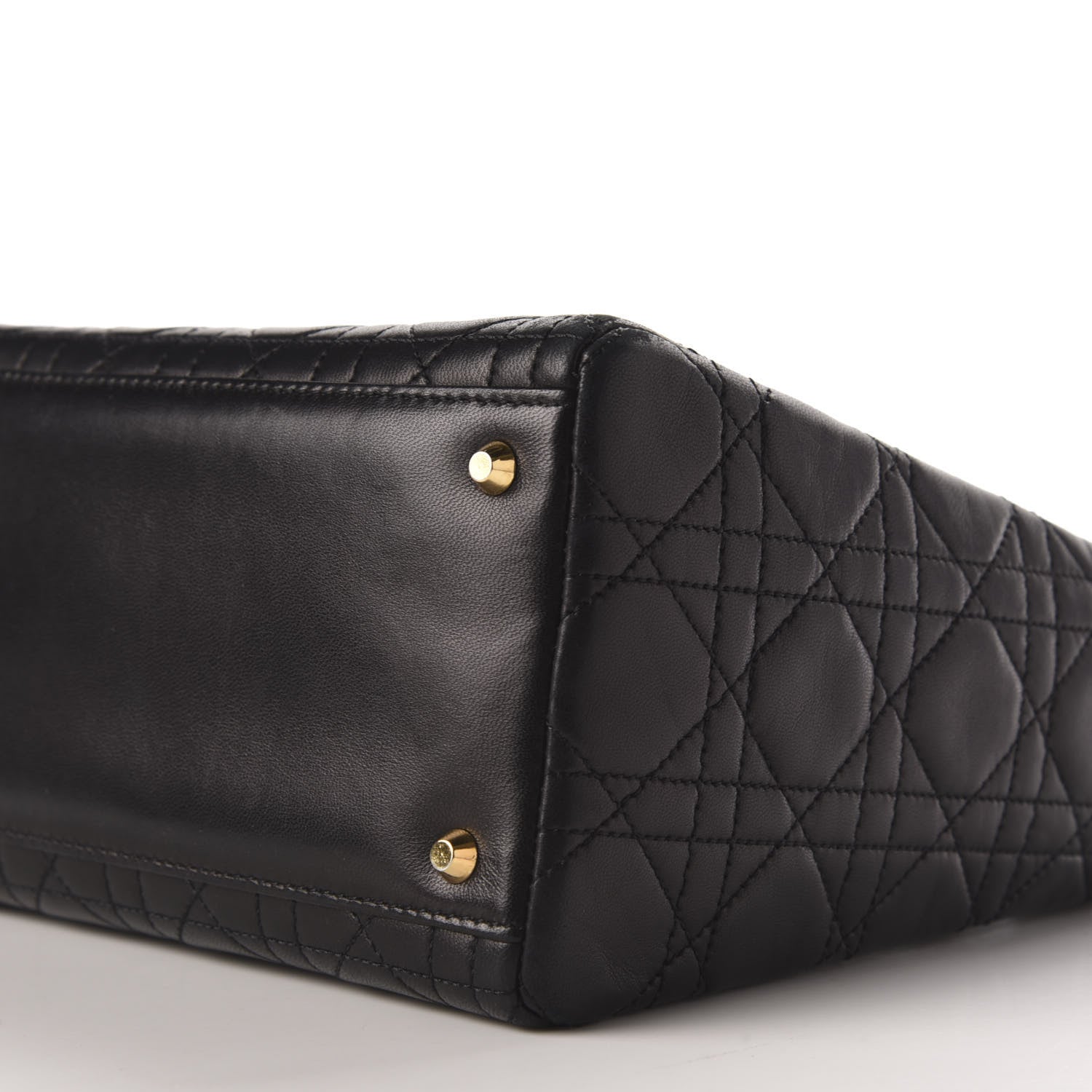Christian Dior Lambskin Cannage Medium Lady Dior Black 7 of 9