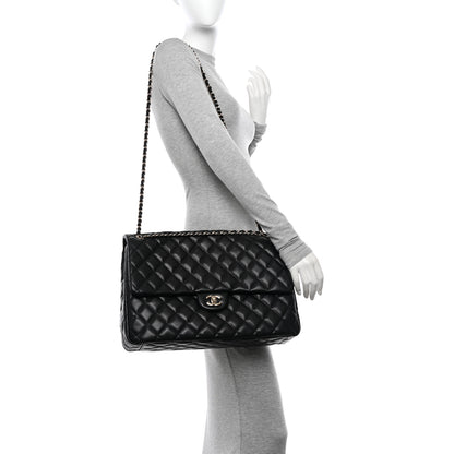 Chanel Caviar Quilted Small XXL Travel Flap Bag Black 2 of 10