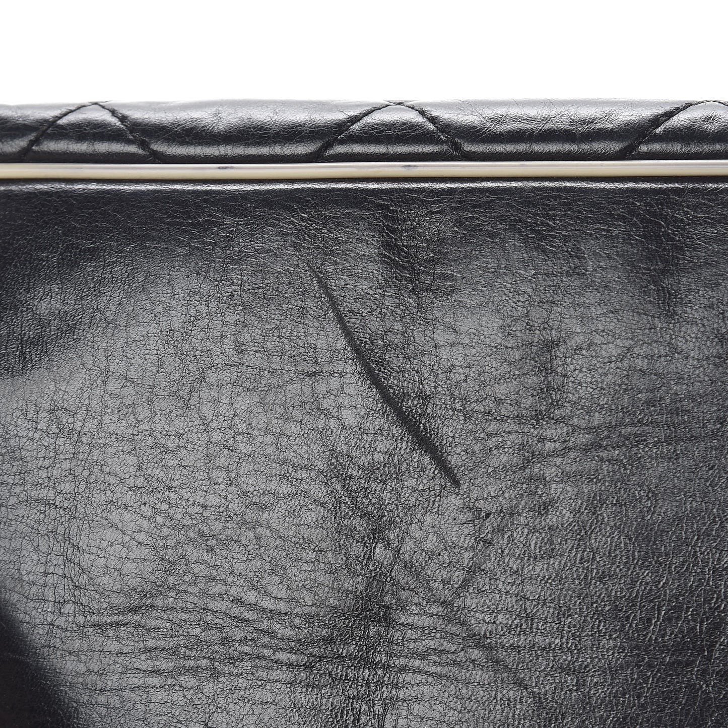 Lambskin Quilted East West Accordion Flap Black