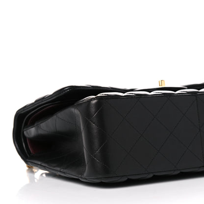 Chanel Lambskin Quilted Jumbo Double Flap Black 8 of 20