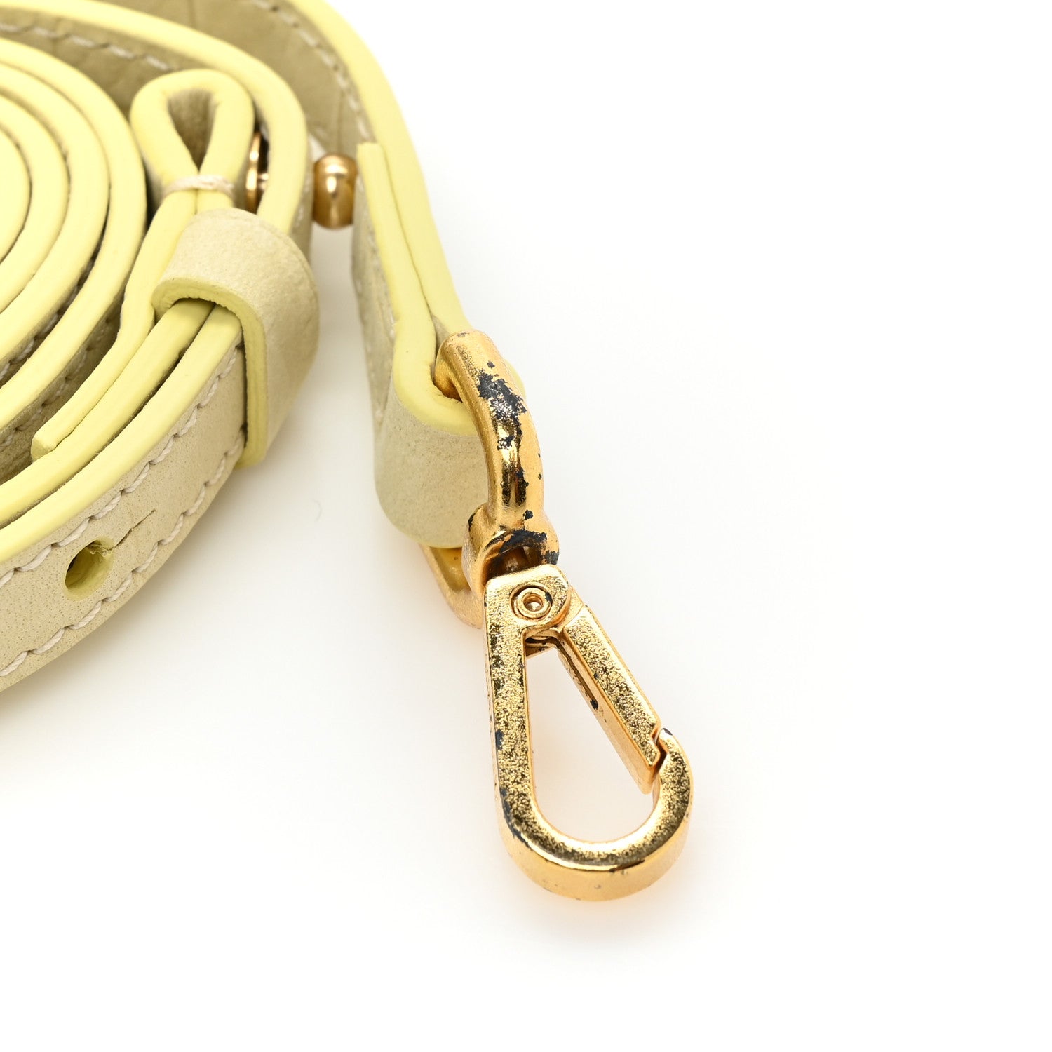 Jacquemus Calfskin Crocodile Embossed Le Chiquito Long Pale Yellow 14 of 14
