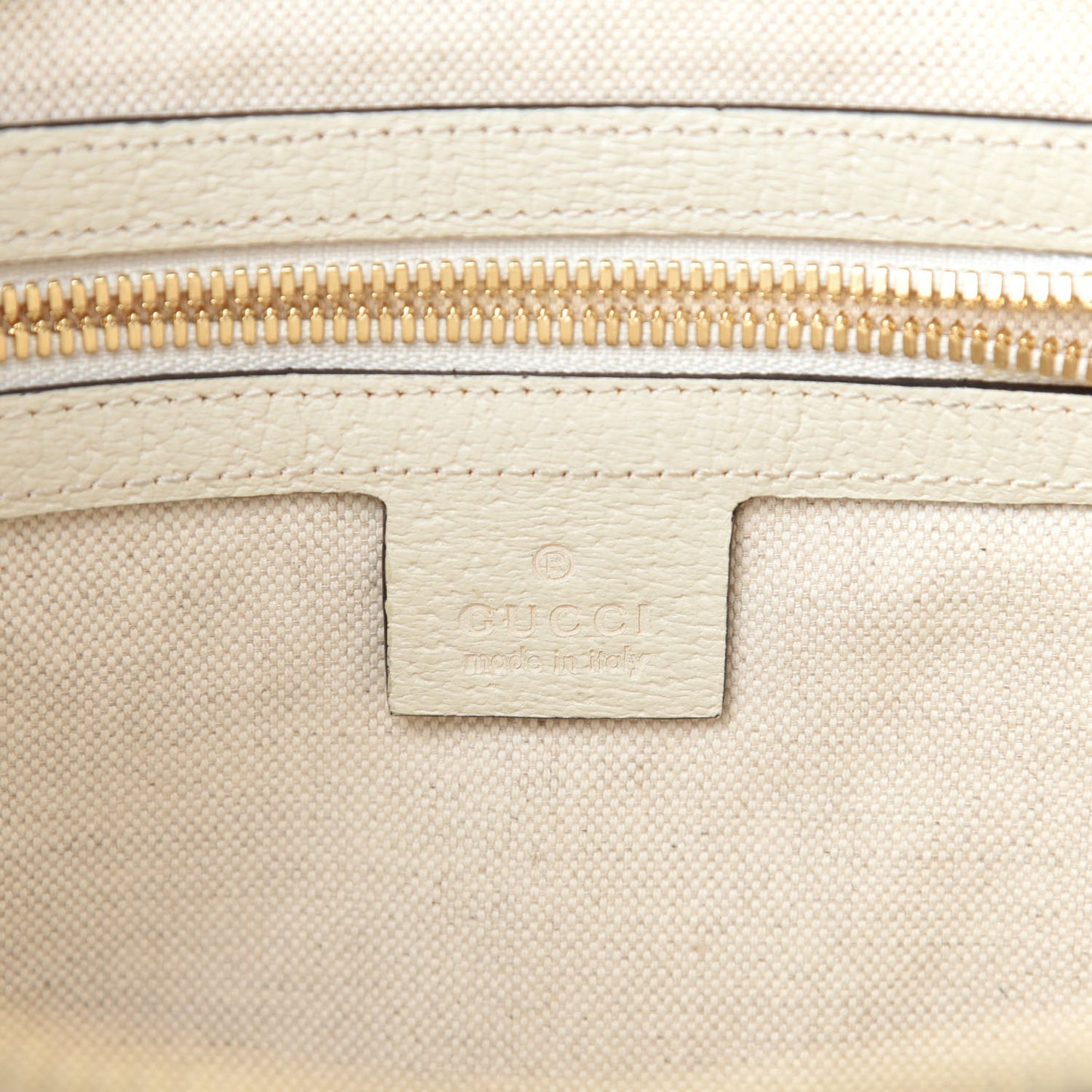 GG Supreme Monogram Flora Web Small Ophidia Half Moon Hobo White