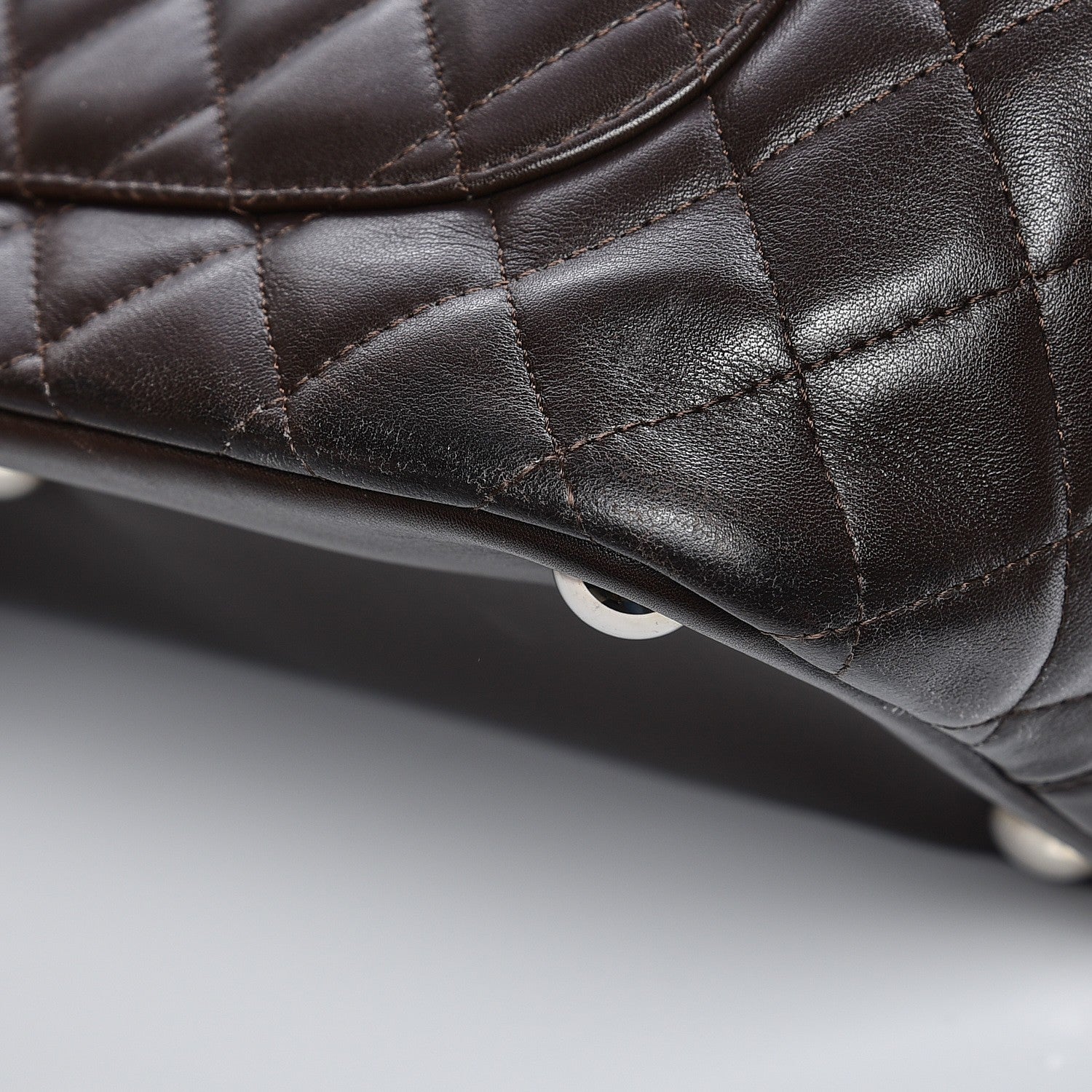 Chanel Calfskin Quilted Large Cambon Tote Brown 16 of 17