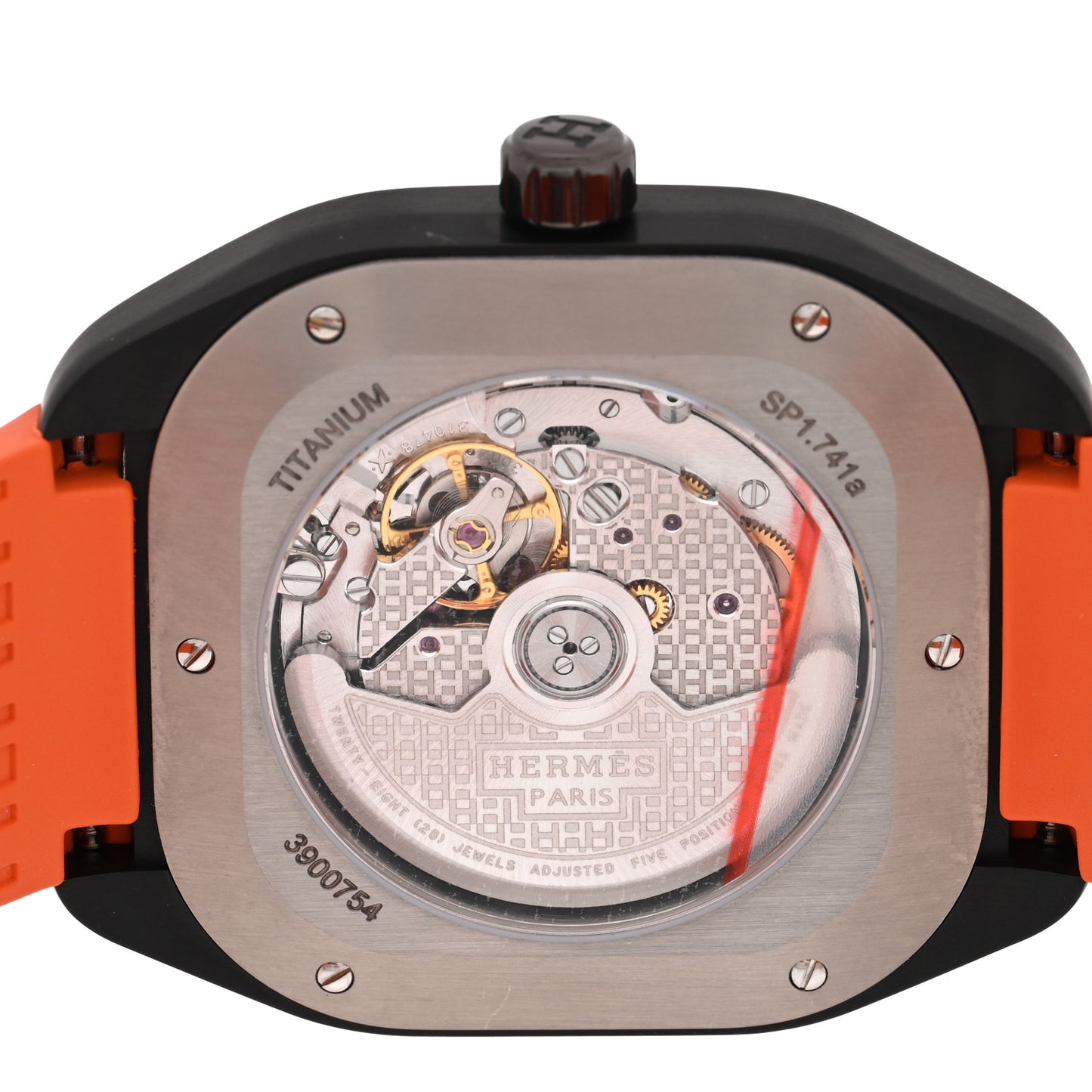DLC Coated Titanium Rubber 39mm H08 Automatic Watch Orange