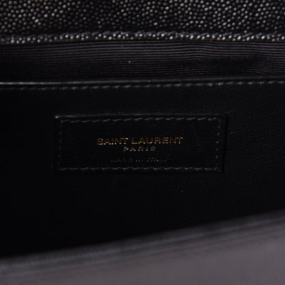 Saint Laurent Grain De Poudre Medium Classic Monogram Kate Tassel Satchel Black 6 of 9