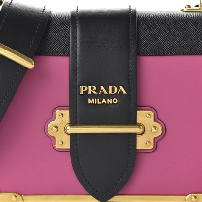 Prada City Calf Saffiano Cahier Bag Fuxia Black 9 of 9