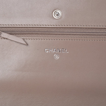 Chanel Vinyl Lipstick Wallet On Chain WOC Beige 6 of 13