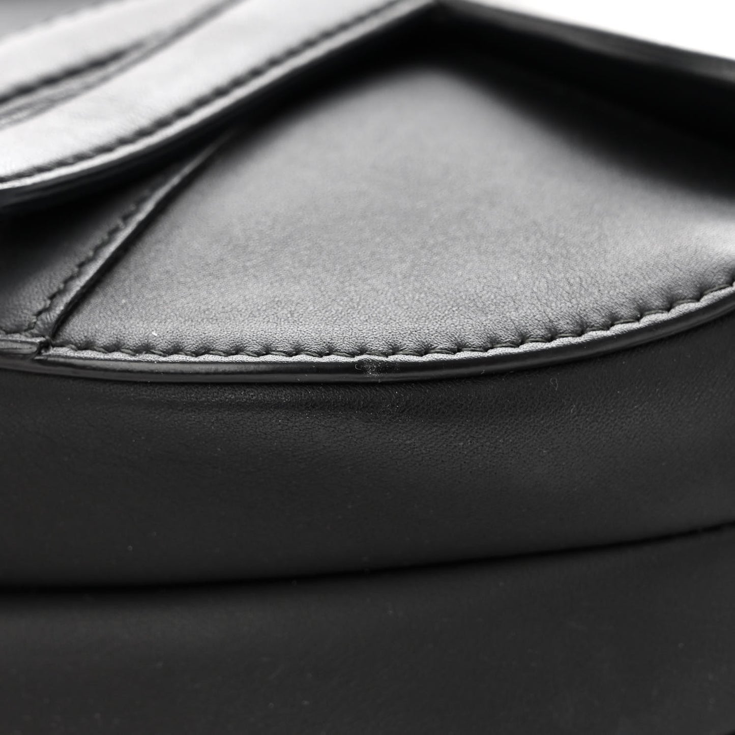 Ultra Matte Calfskin Mini Saddle Bag Black