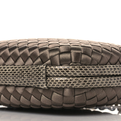 Bottega Veneta Satin Intreccio Impero Ayers Knot Clutch Taupe 7 of 7
