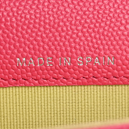 Chanel Caviar Quilted Chanel 19 Flap Card Holder Wallet Dark Pink 7 of 9