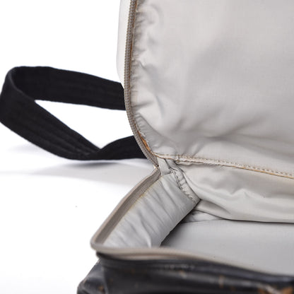 Chanel Nylon Calfskin CC Backpack White Gray 21 of 30