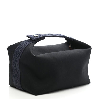 Hermes Canvas Large Bride-A-Brac Pouch Bleu Nuit 3 of 8