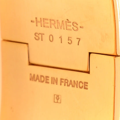 Hermes Enamel Wide Clic Clac H Bracelet Rose Velours 4 of 4