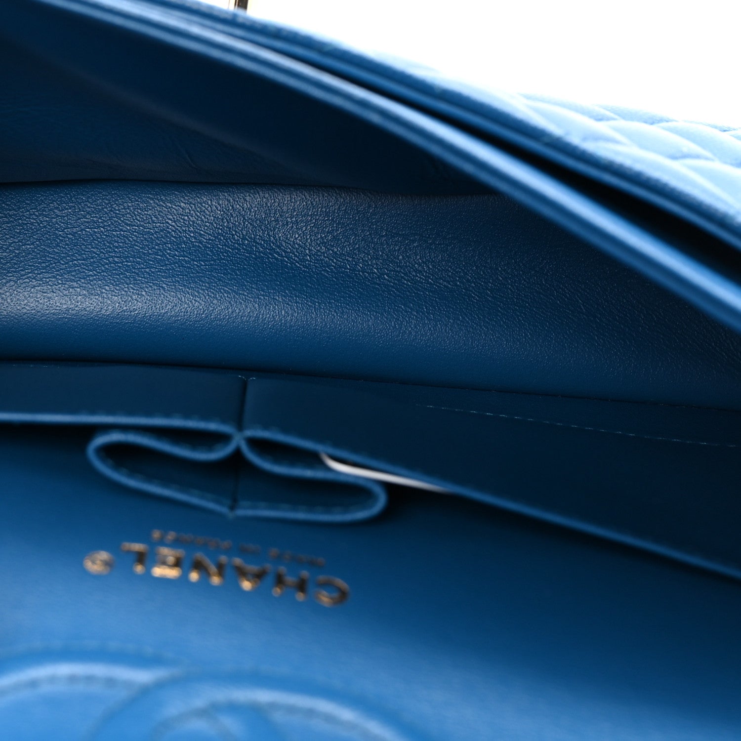 Chanel Caviar Quilted Medium Double Flap Blue 5 of 10