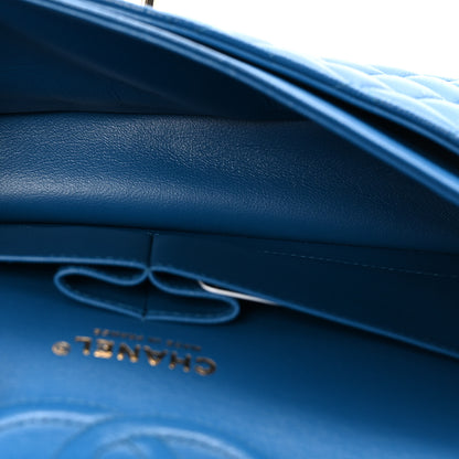 Chanel Caviar Quilted Medium Double Flap Blue 5 of 10