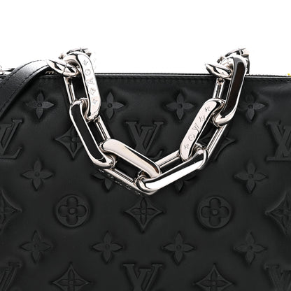 Louis Vuitton Lambskin Embossed Monogram Coussin BB Black 8 of 10