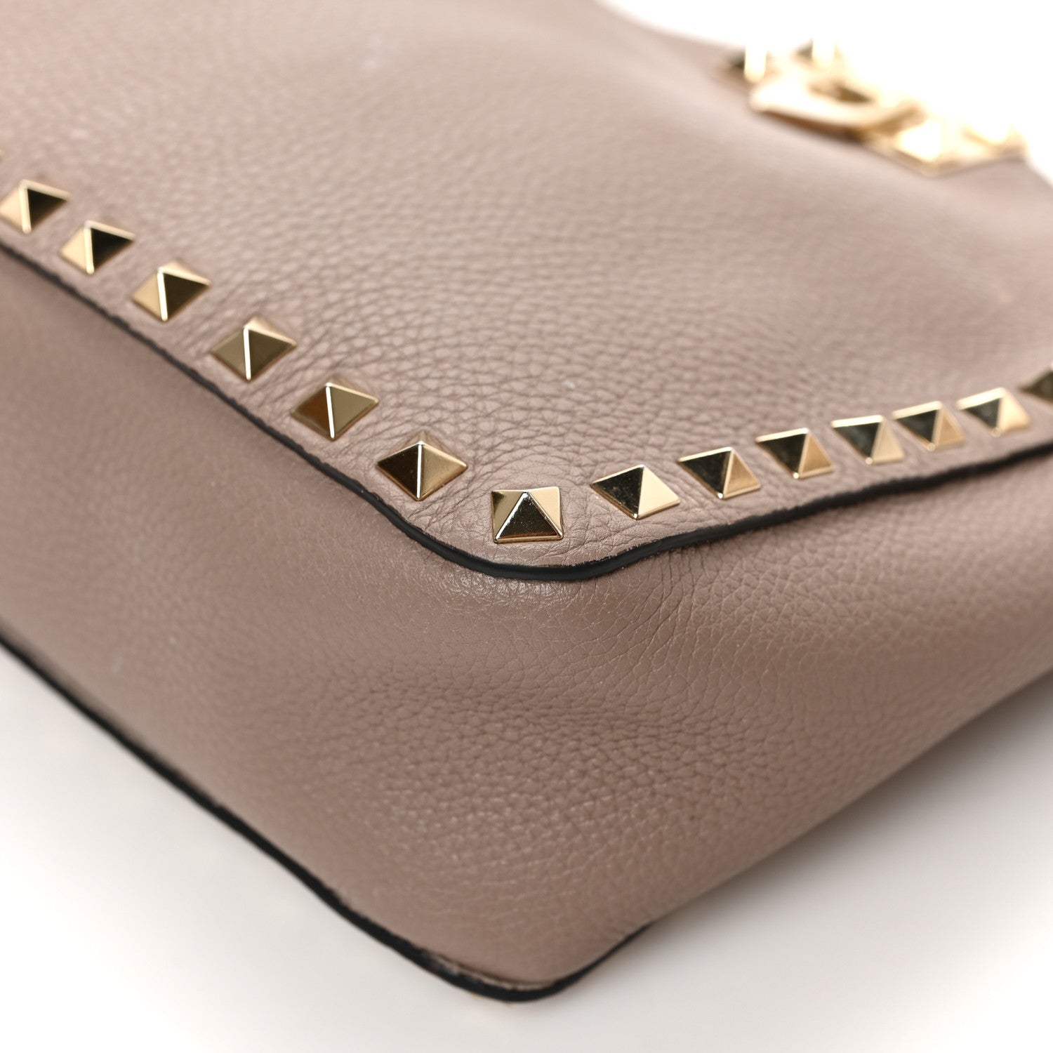 Valentino Garavani Pebbled Calfskin Mini Rockstud Flip-Lock Messenger Bag Poudre 8 of 8