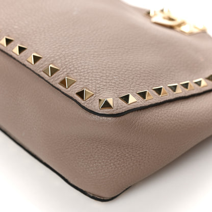 Valentino Garavani Pebbled Calfskin Mini Rockstud Flip-Lock Messenger Bag Poudre 8 of 8